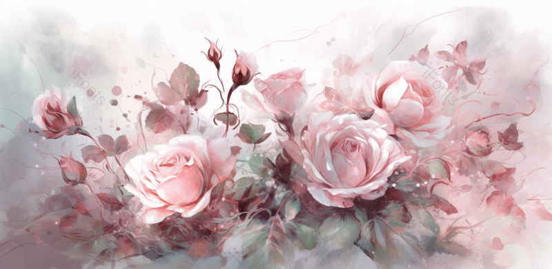 彩色手绘花团锦簇节日通用背景图,插画/手绘图,插画/手绘图库,插画/手绘图下载,插画/手绘